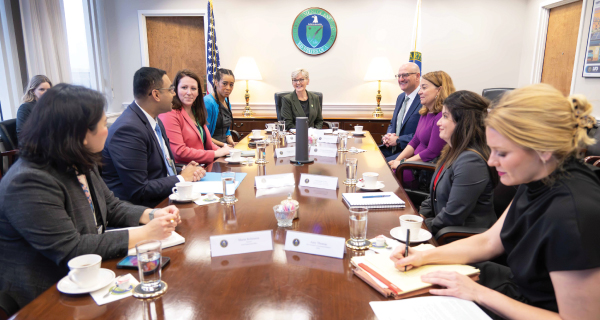 APPA leaders meeting with Secretary Granholm and other DOE leaders in 2024