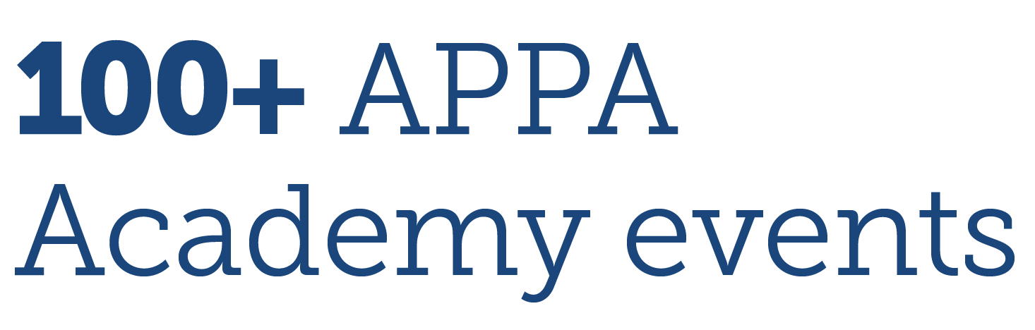 100+ APPA Academy events