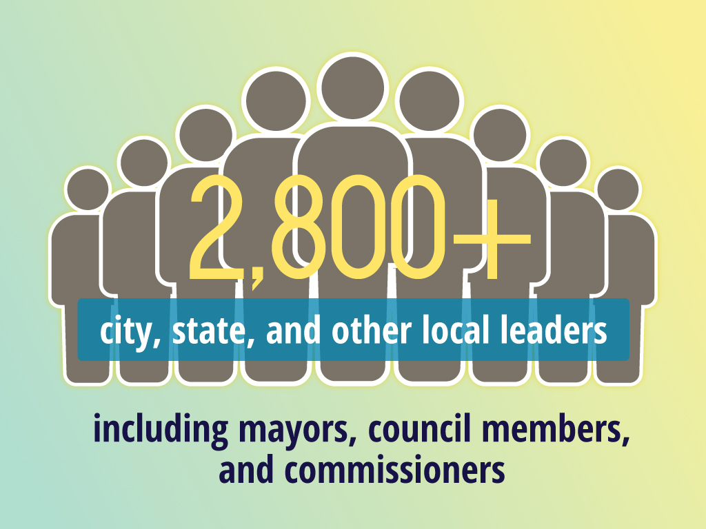 More than 2800 city, local, and state leaders