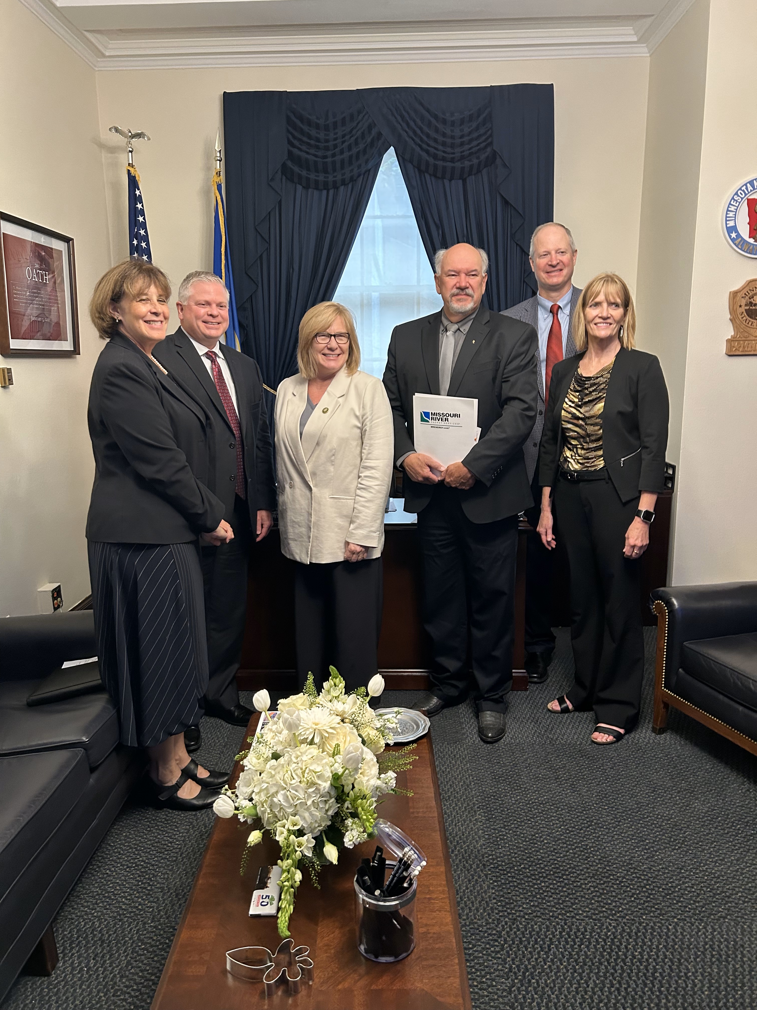  A delegation meets with Rep. Michelle Fischbach (R-Minn.). Photo courtesy Detroit Lakes Public Utilities