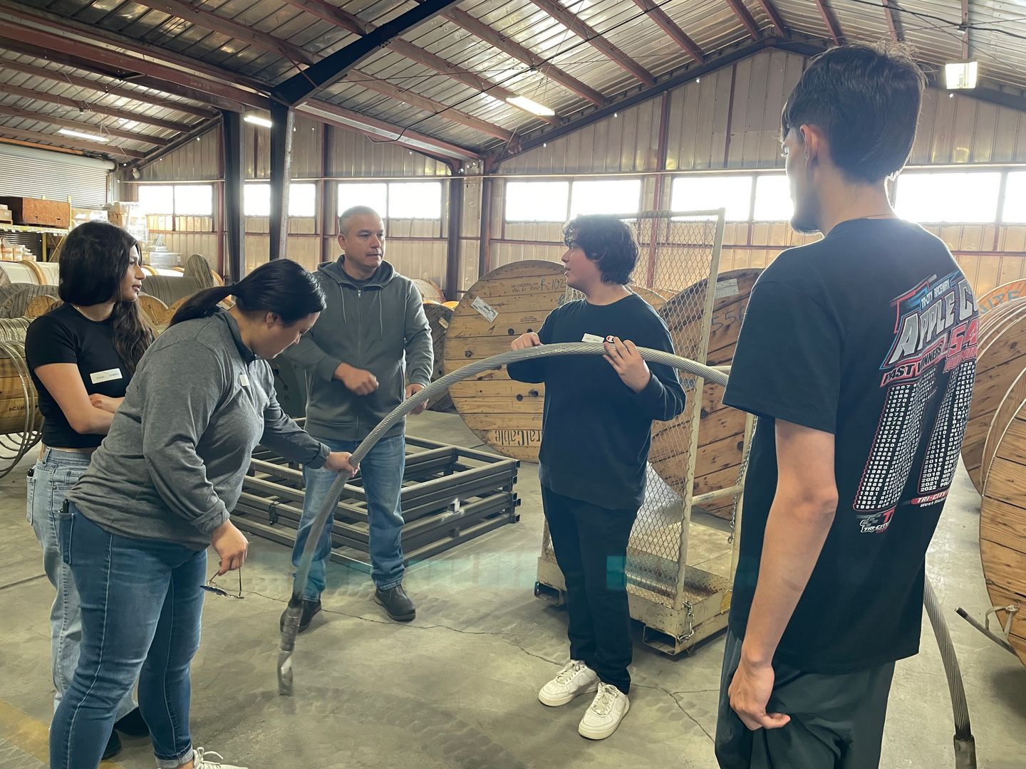 Students from Pasco, Washington participate in a job shadow at Franklin PUD