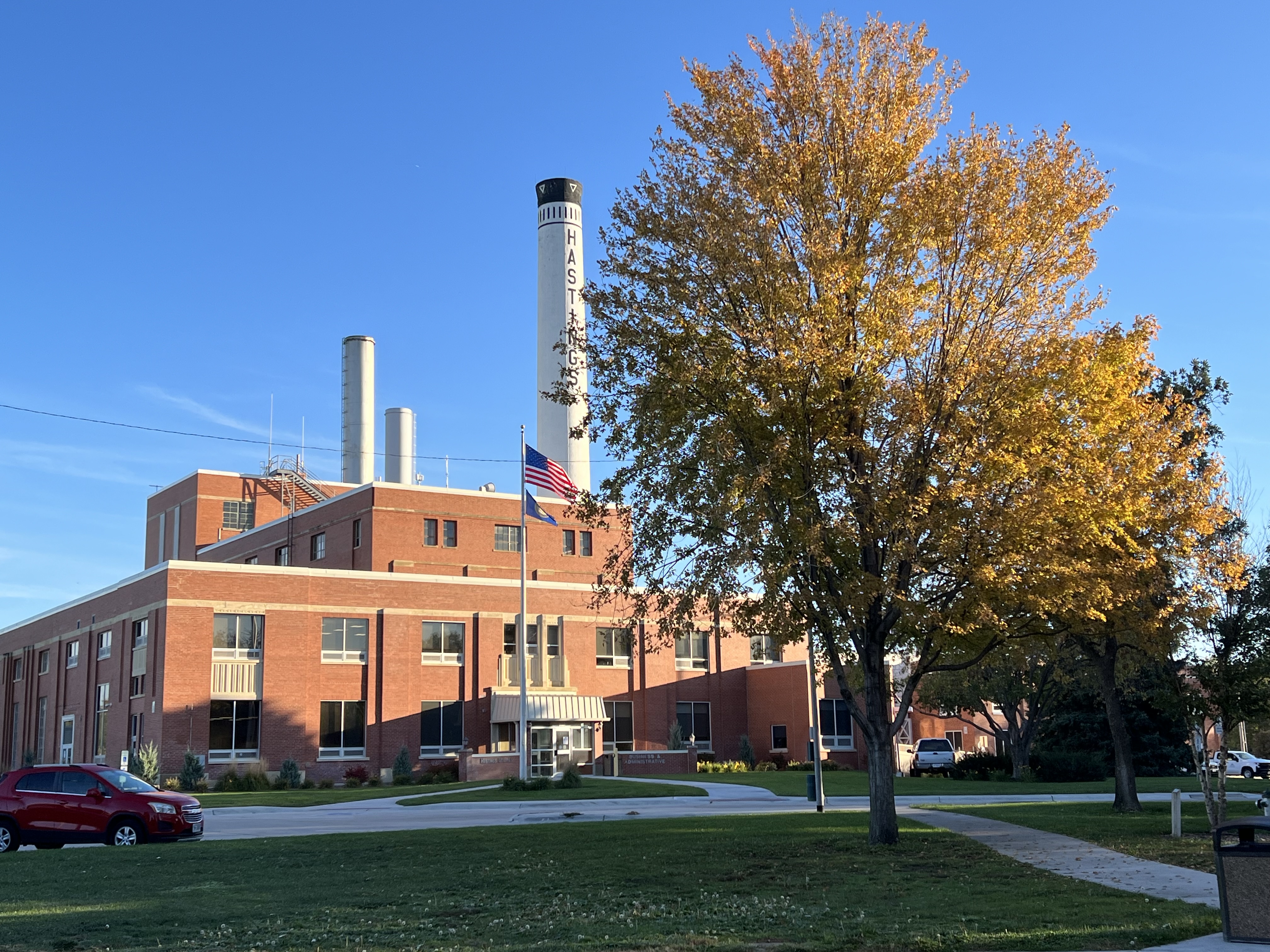 Hastings Utilities' North Denver Station in the fall