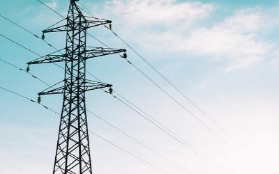 power lines and blue skies