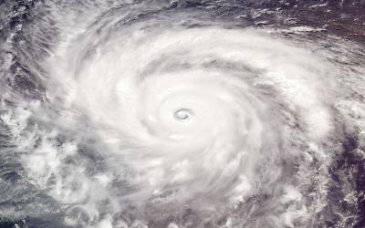 typhoon over the pacific