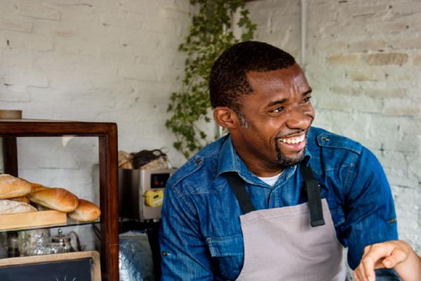 small business owners in aprons