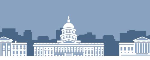 illustration of Capitol building, white house and supreme court