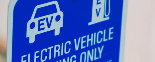 electric vehicle parking only sign