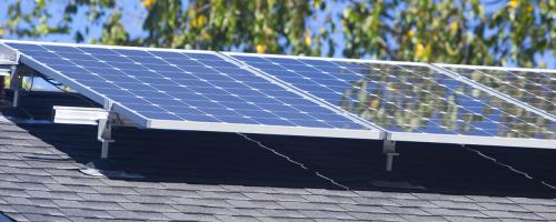 Solar panels on a roof