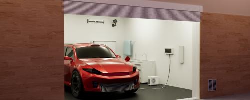 electric vehicle charging in a garage